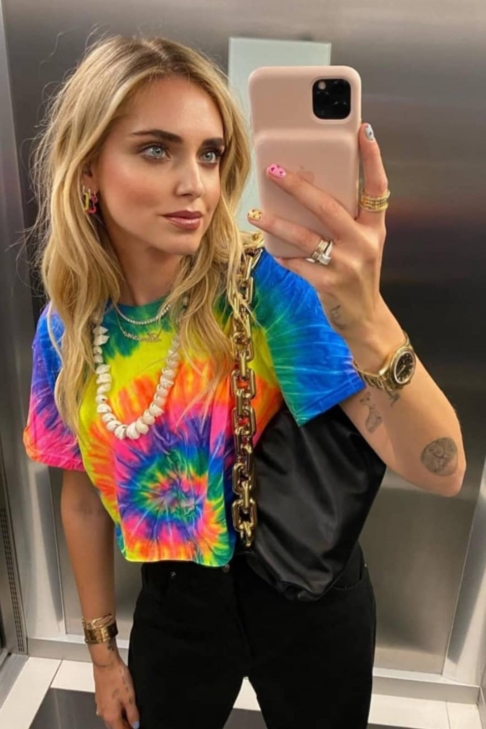 T-shirt crop "Tie-dye"
