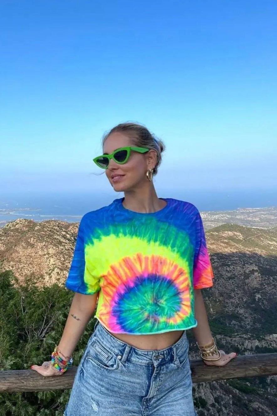 T-shirt crop "Tie-dye"