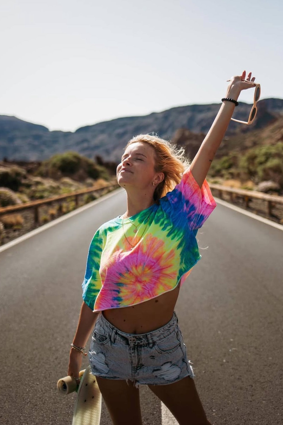 T-shirt crop "Tie-dye"