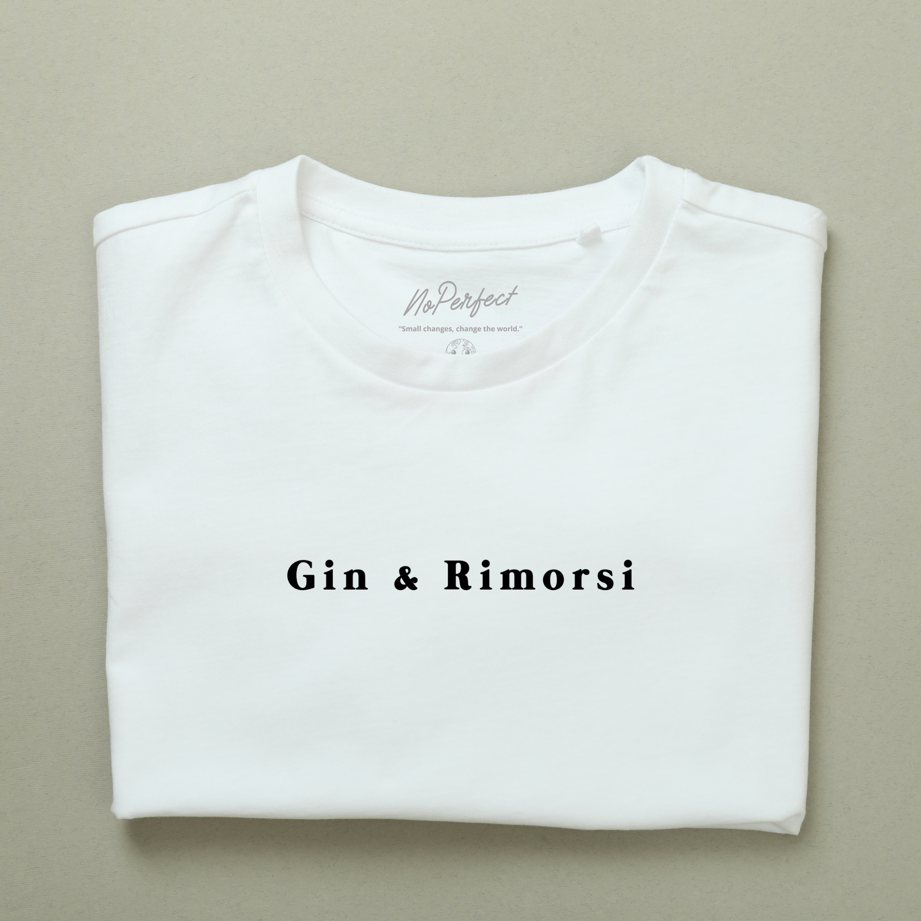 T-Shirt "Gin & Rimorsi" white