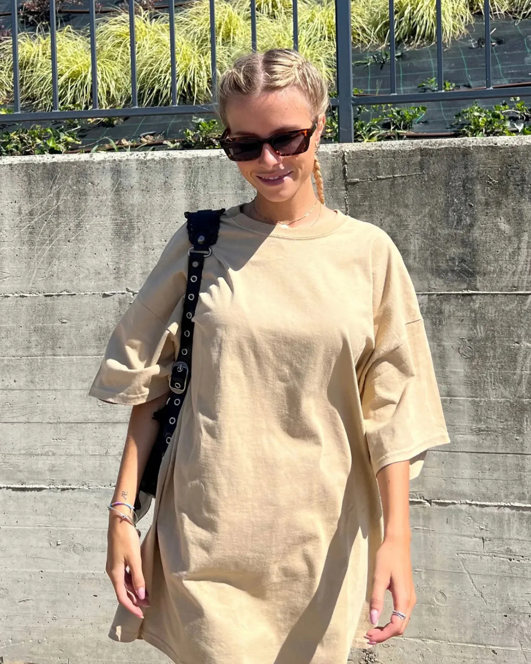 Maxi T-shirt "Basic" Beige