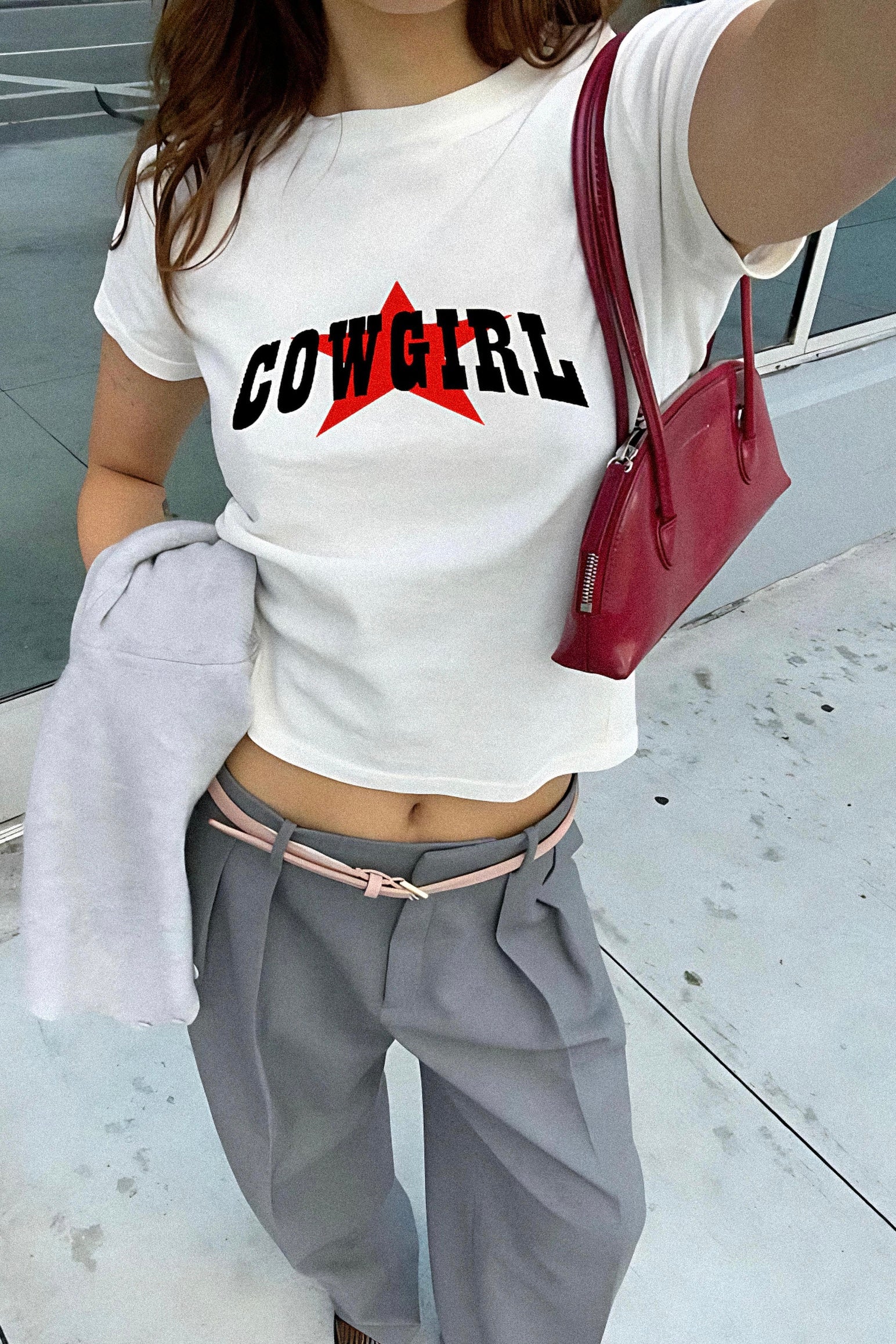 T-Shirt "Cowgirl" white