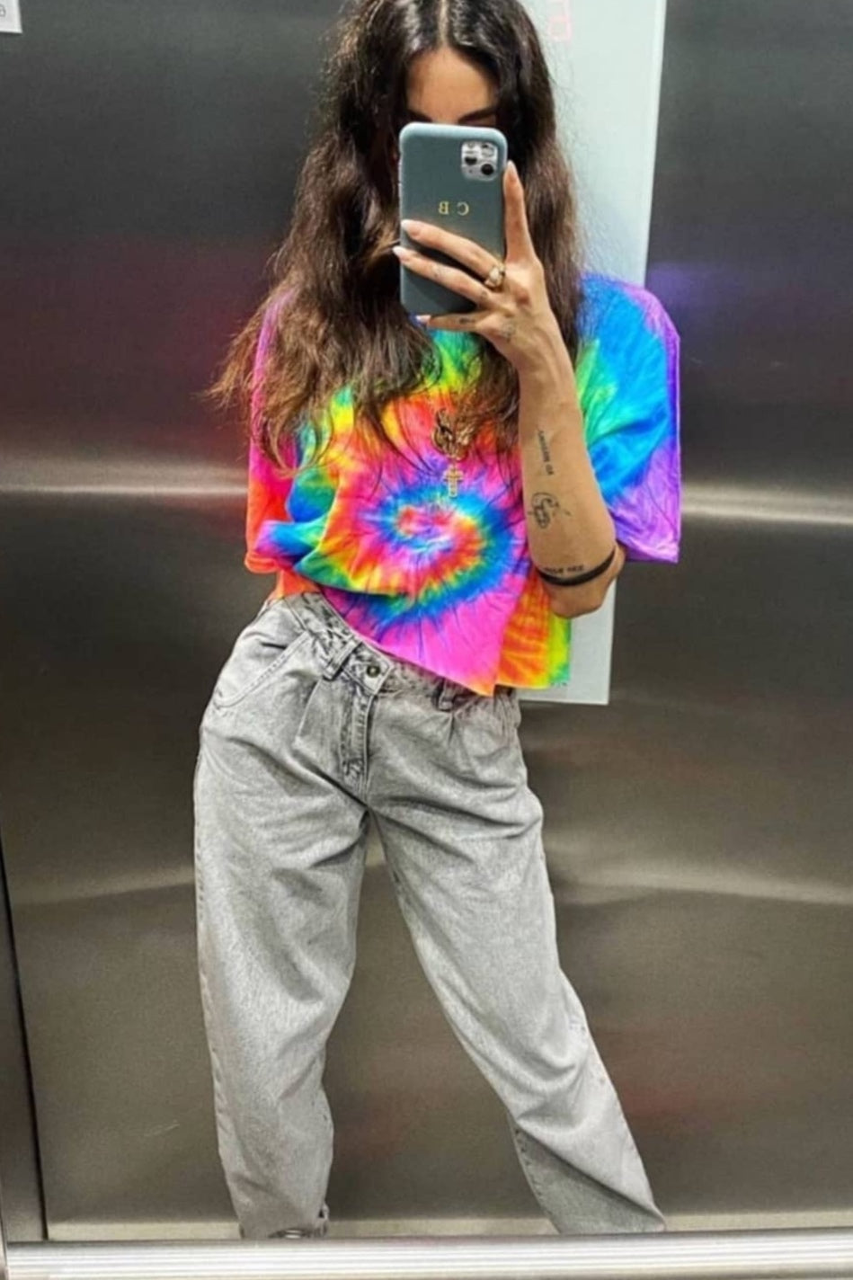 T-shirt crop "Tie-dye"