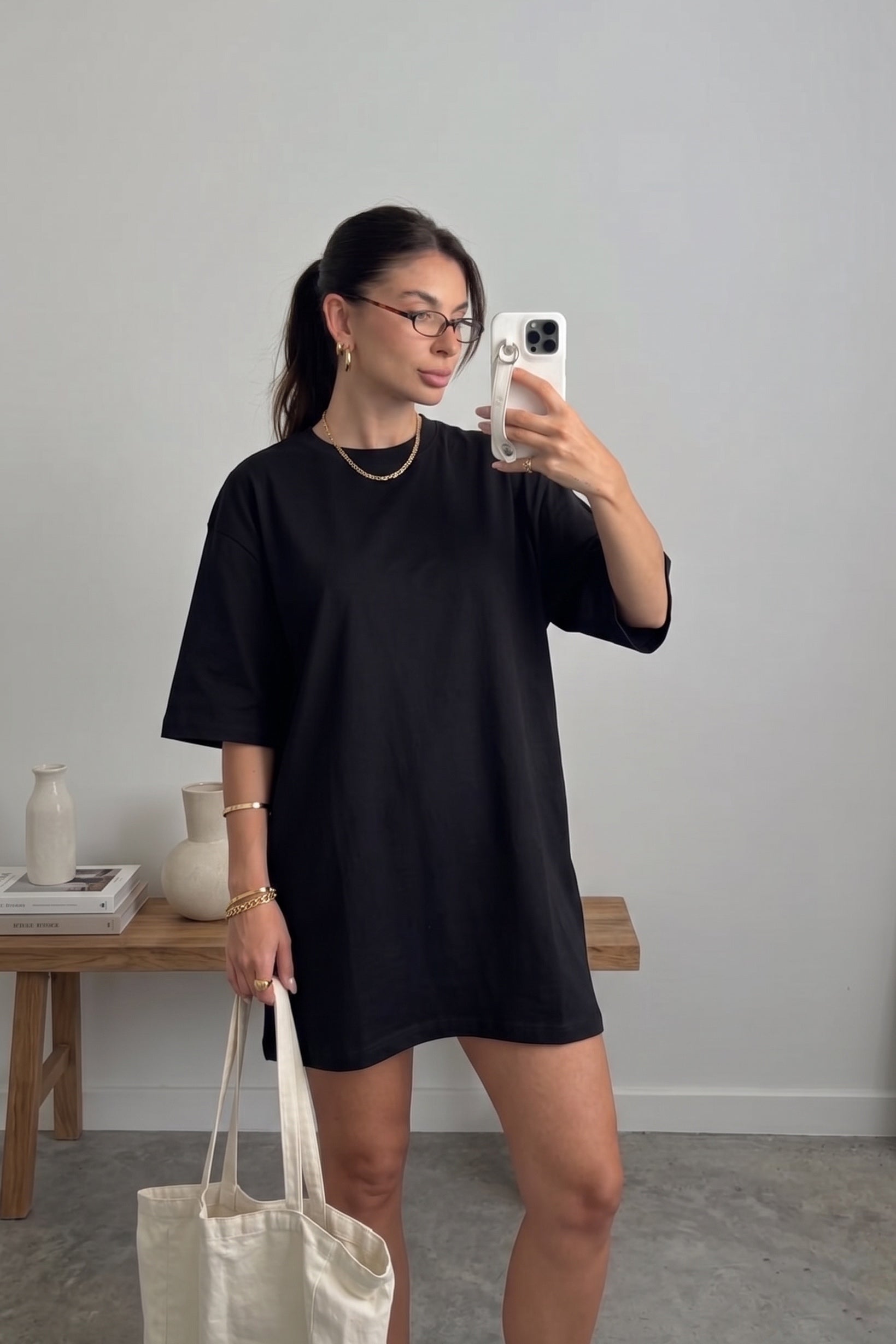 Maxi T-shirt "Basic" Black Unisex