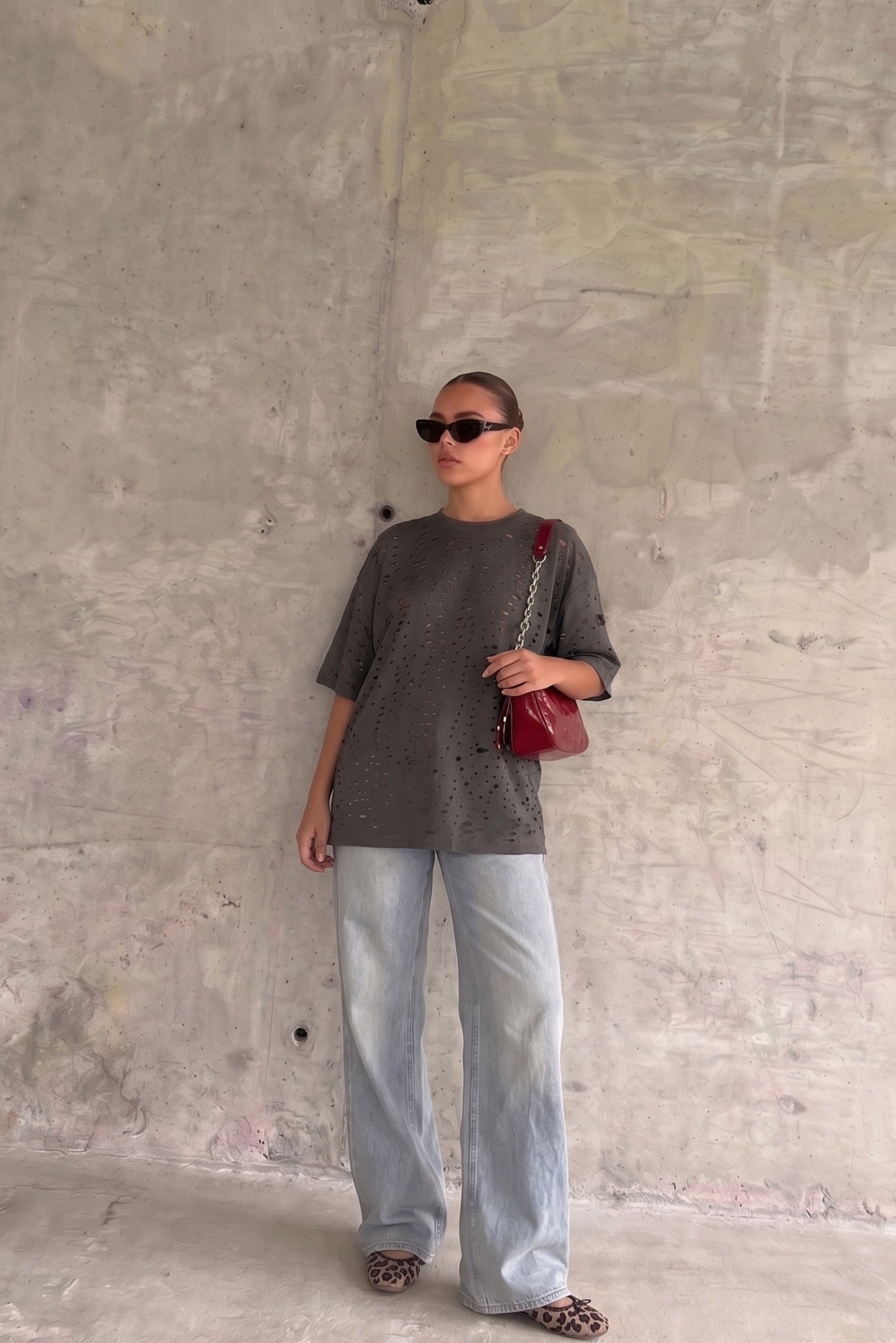T-shirt "Plain" Charcoal