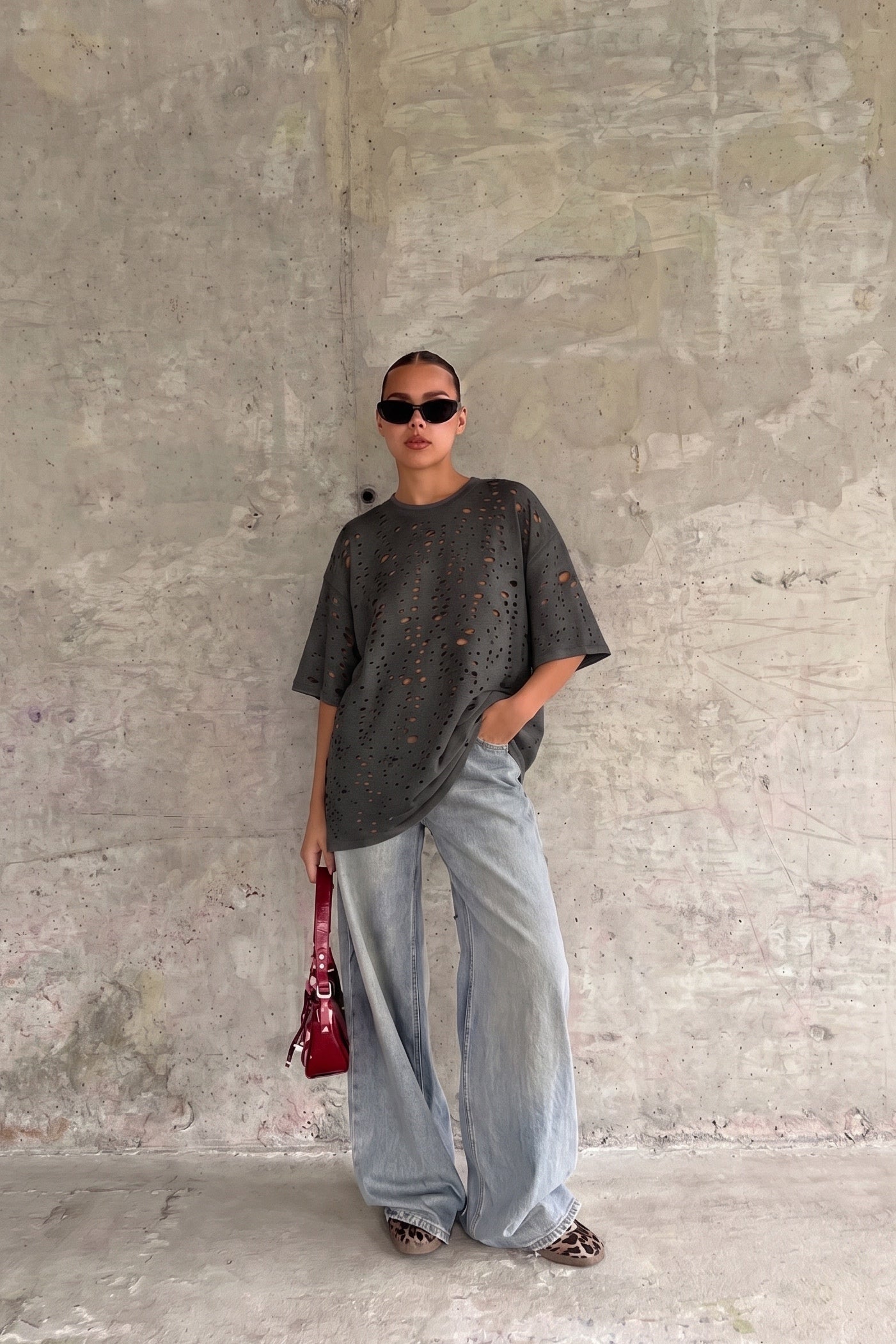 T-shirt "Plain" Charcoal