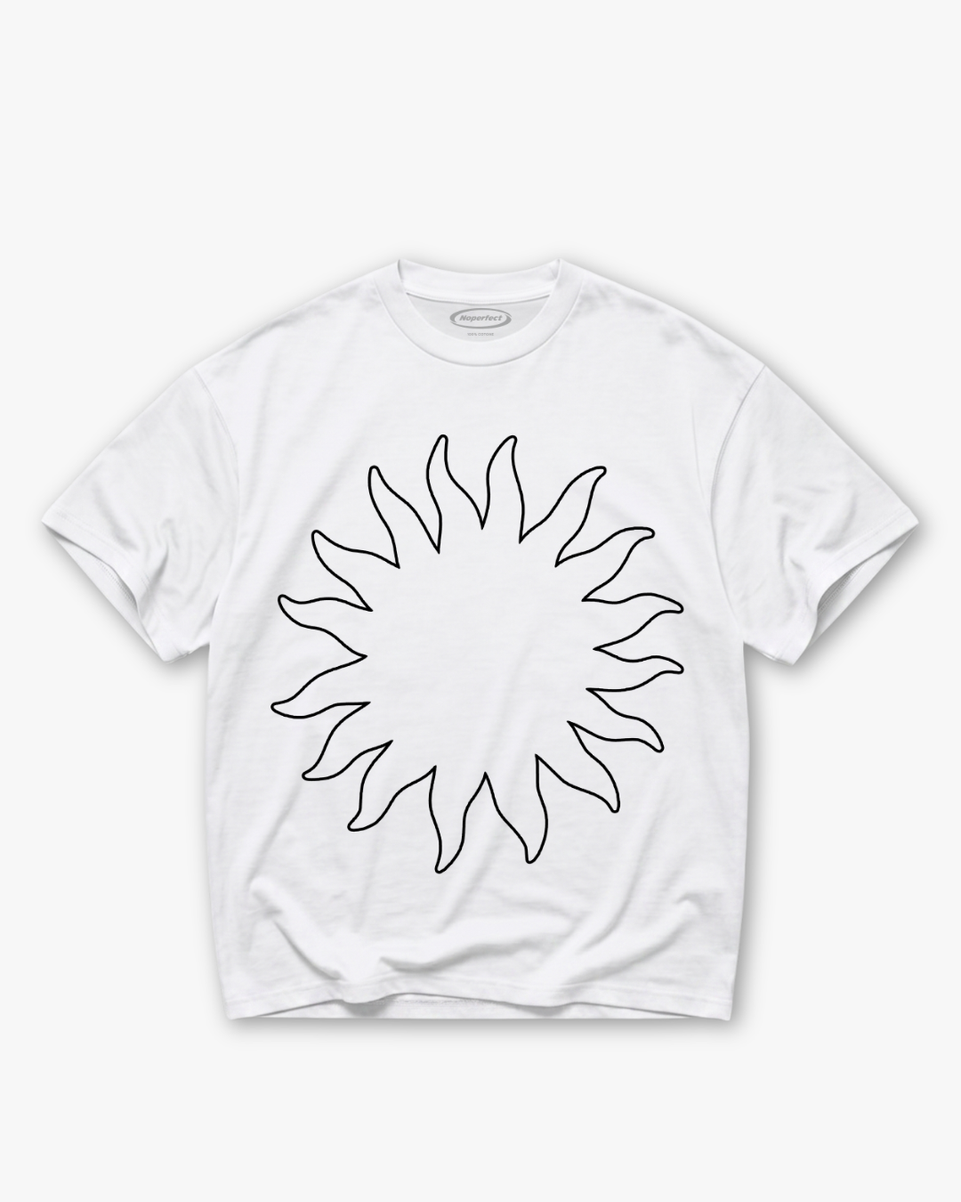 Maxi T-shirt "Sun" White Unisex