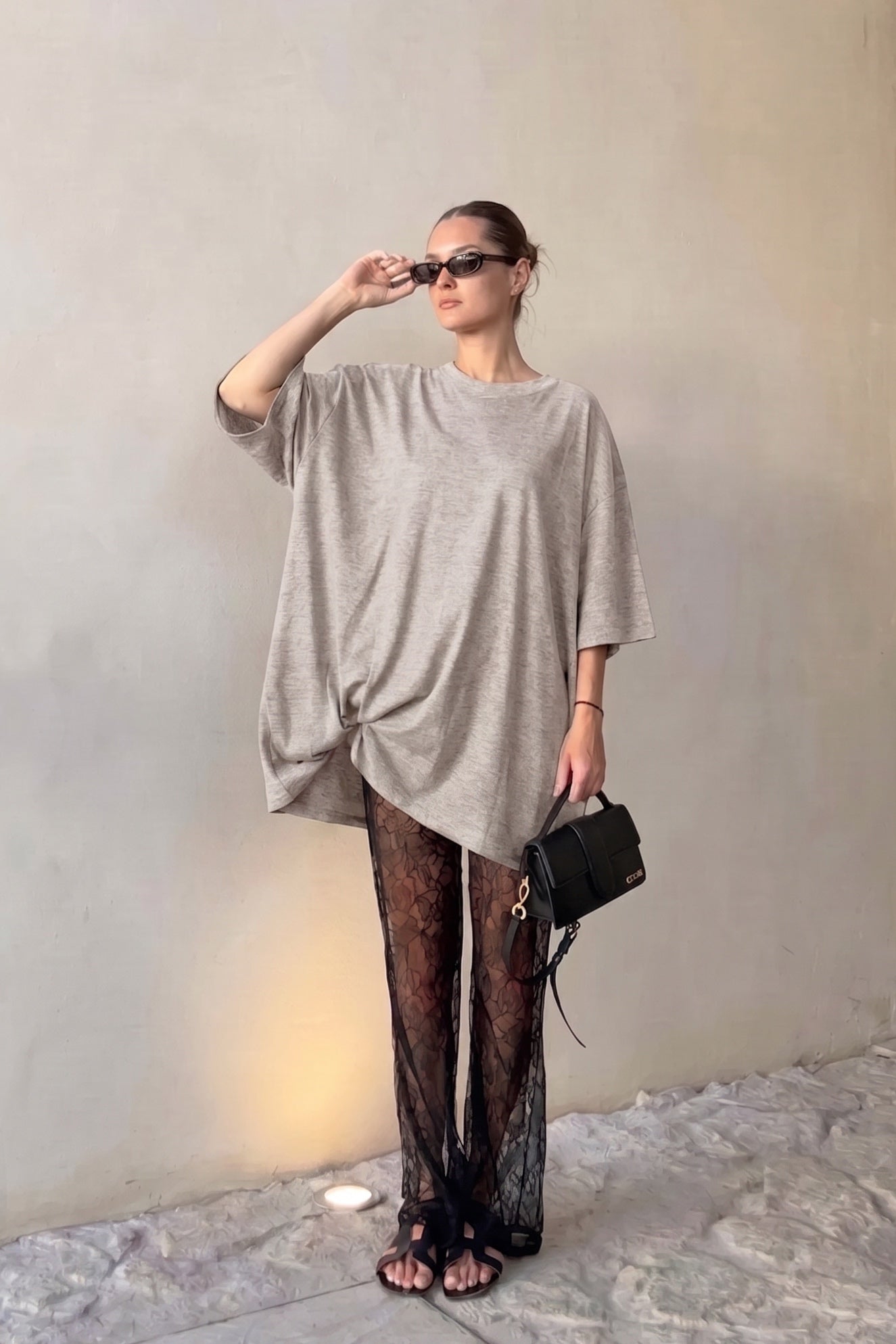 Maxi T-shirt "Basic" Ice grey