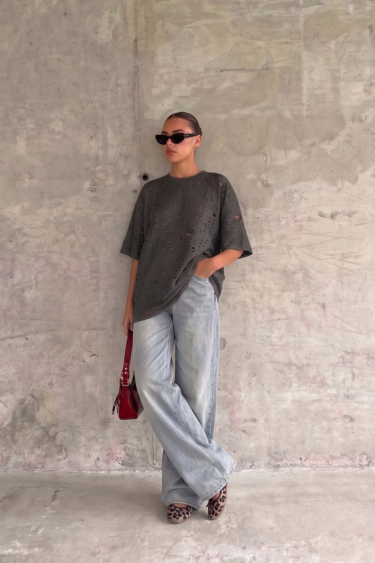 T-shirt "Plain" Charcoal