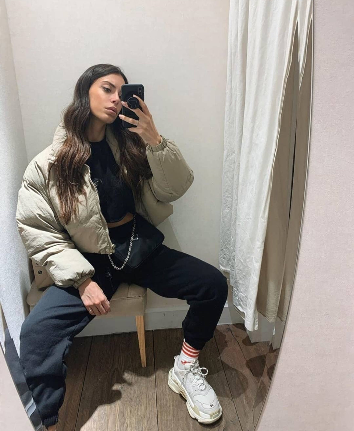 Felpa "Cozy" cropped Black