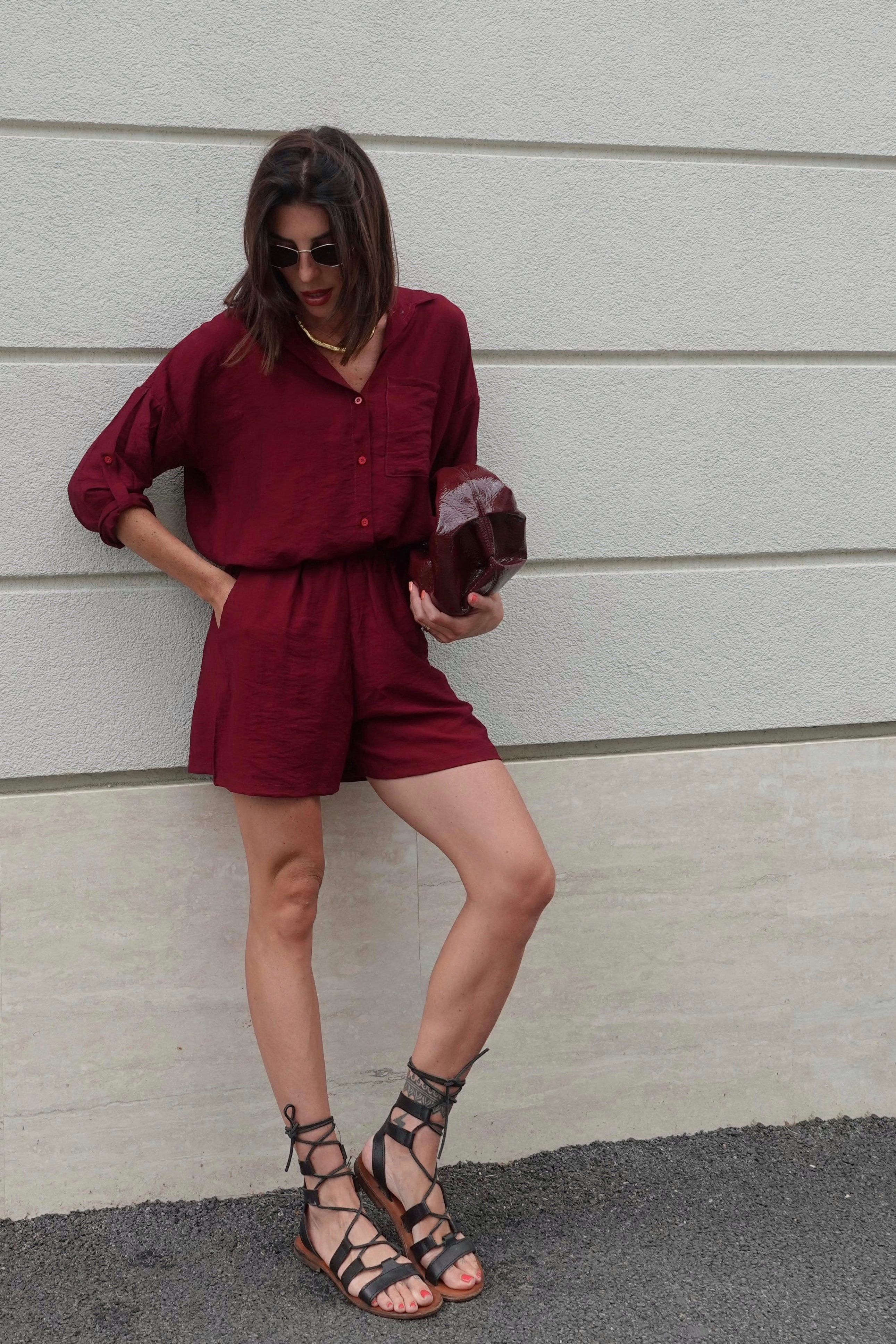 Completo "Capri" Burgundy