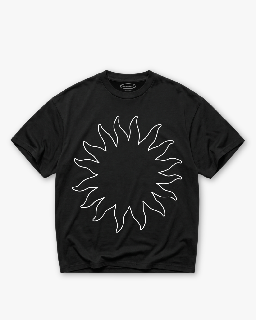 Maxi T-shirt "Sun" Black Unisex