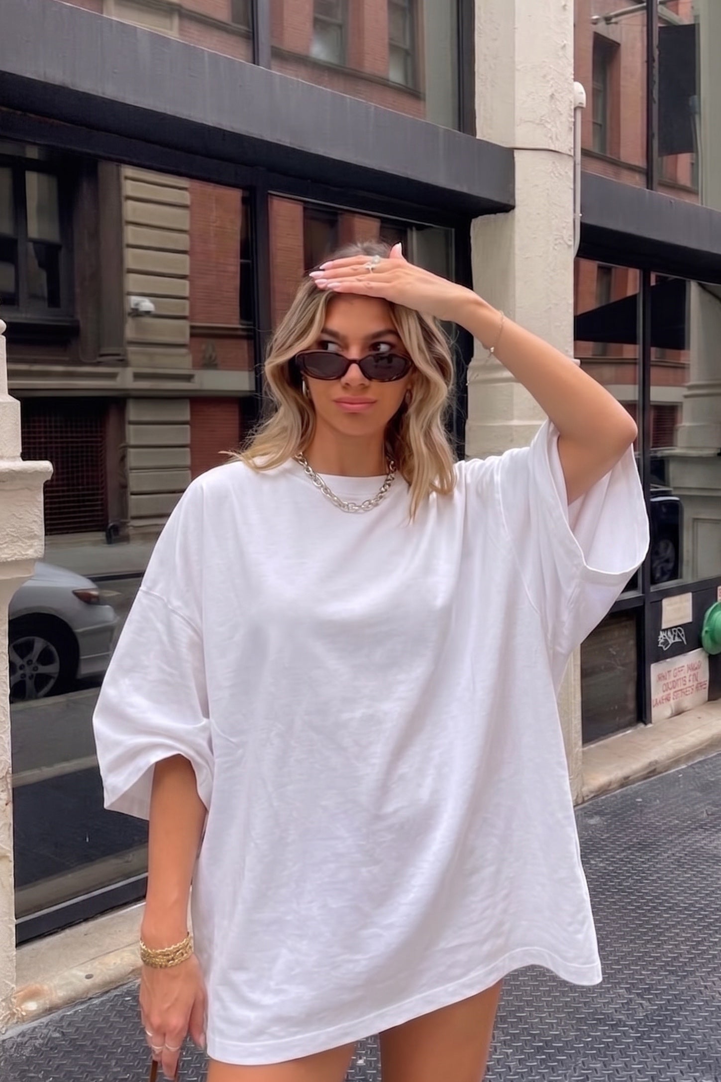 Maxi T-shirt "Basic" White Unisex