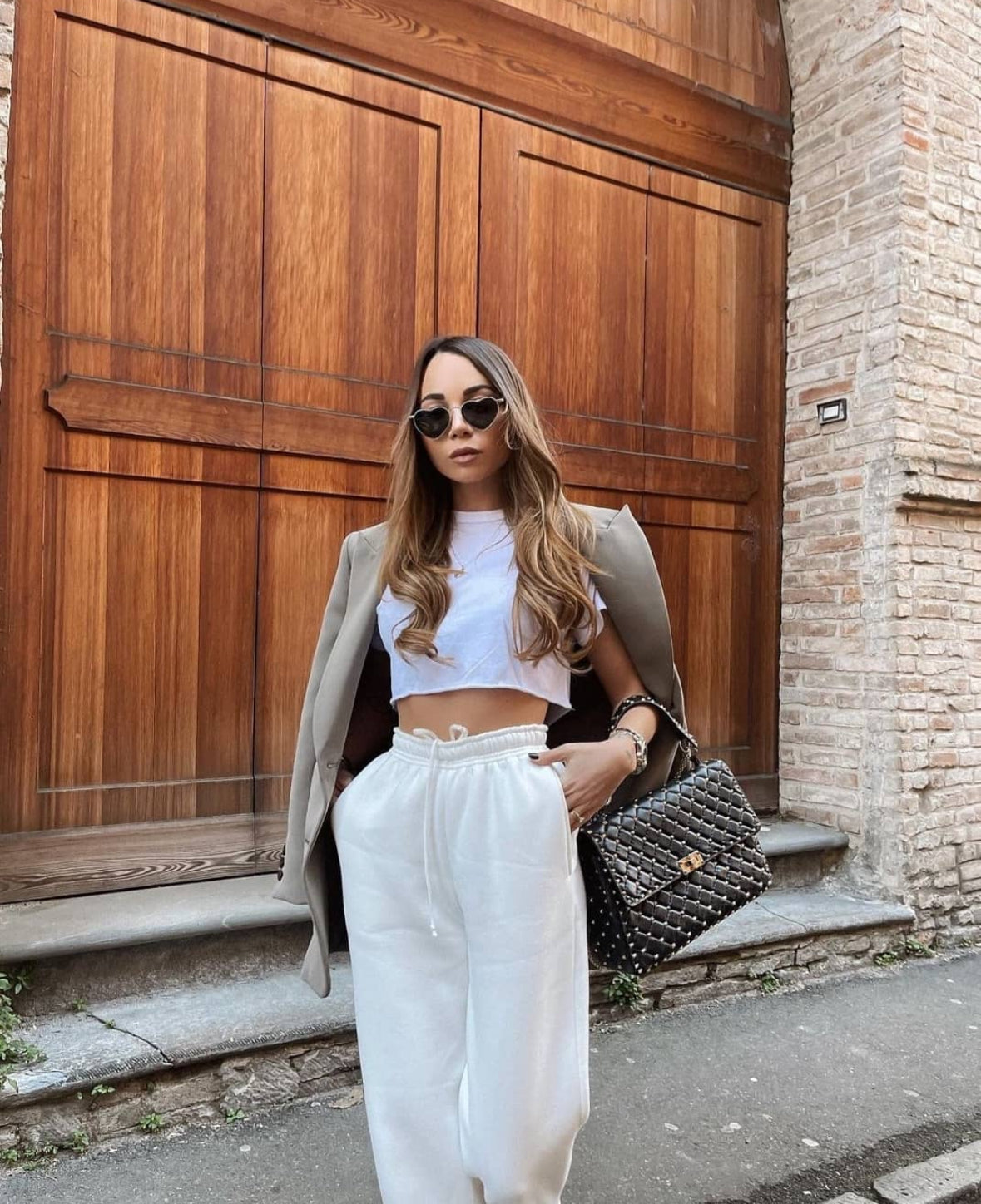 Pantalone della tuta "Cozy" white