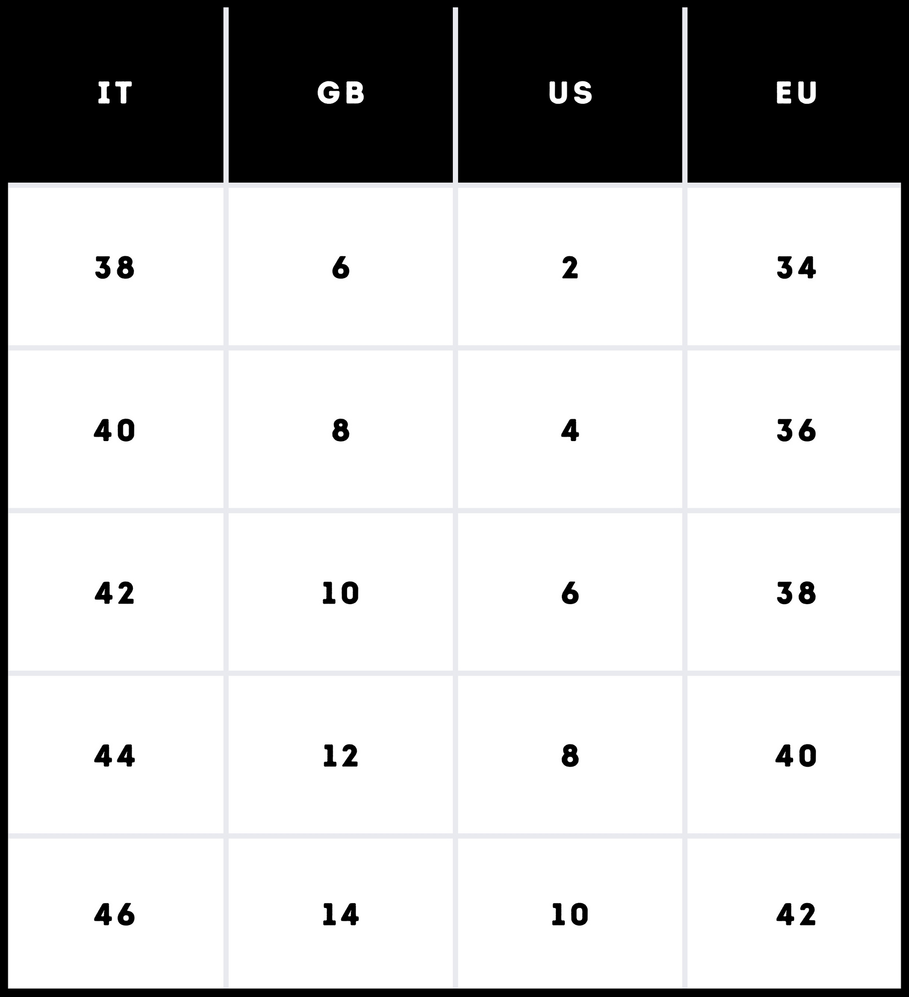 Arizona jeans deals size chart juniors