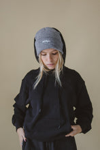 Load image into Gallery viewer, &quot;Cozy&quot; black unisex hooded sweatshirt

